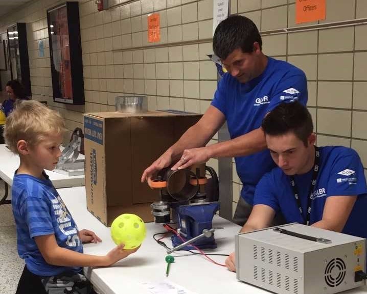 Student performing STEMinstration